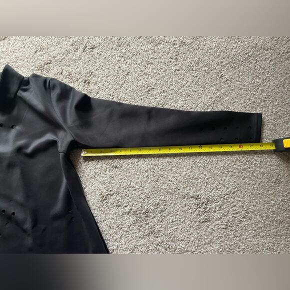 AX Paris Womens/Teen Black Mock Neck Bodycon Dress size 10 Fitted Penny Cut out - Picture 7 of 8